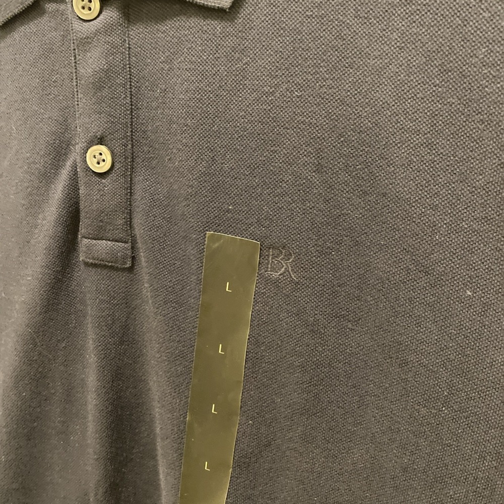 Banana Republic Mens Navy Blue Organic Cotton Pique Polo Shirt Large NEW - Picture 3 of 9
